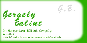 gergely balint business card