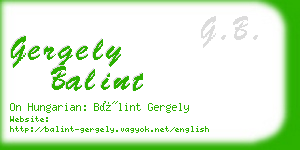 gergely balint business card